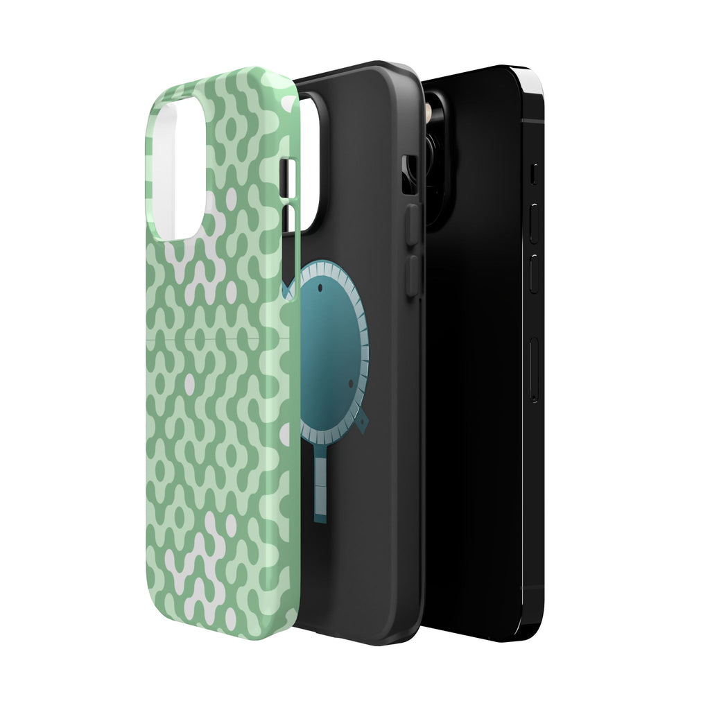 Mint Abstract Camouflage VOXY— Magnetic Impact-Resistant
