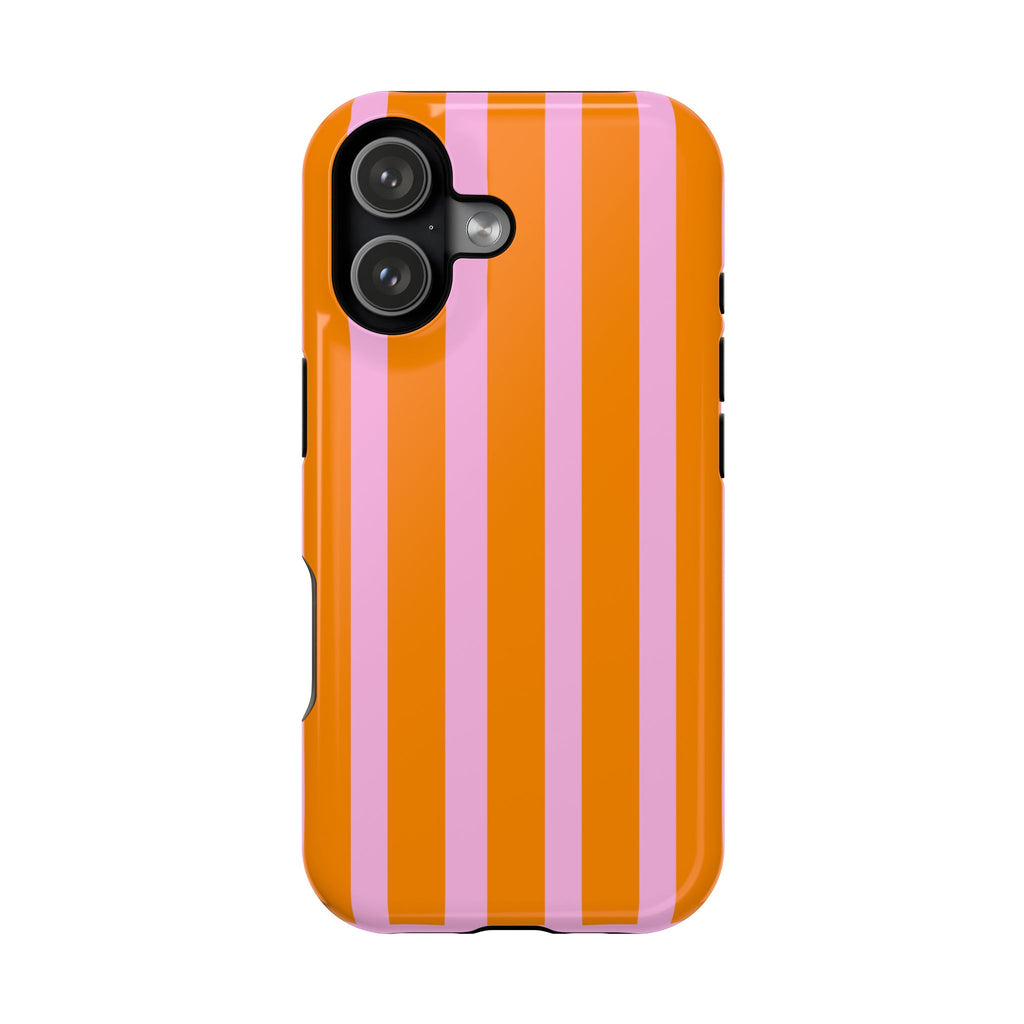 Orange & Pink Bold Stripe VOXY - Magnetic Impact-Resistant