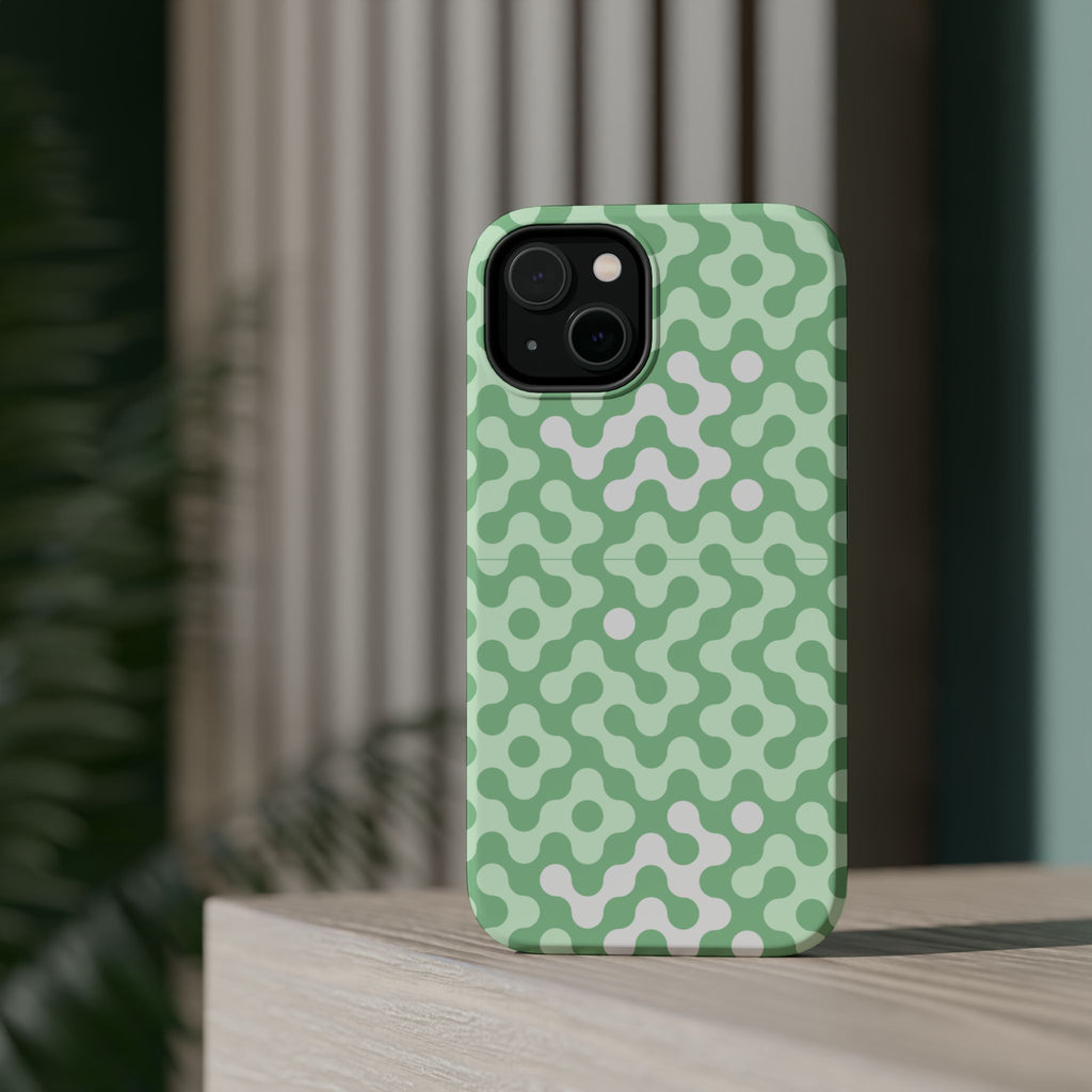 Mint Abstract Camouflage VOXY— Magnetic Impact-Resistant