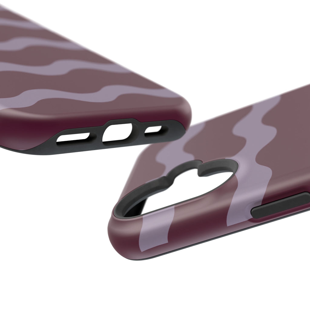 Burgundy Wave Pattern VOXY— Magnetic Impact-Resistant