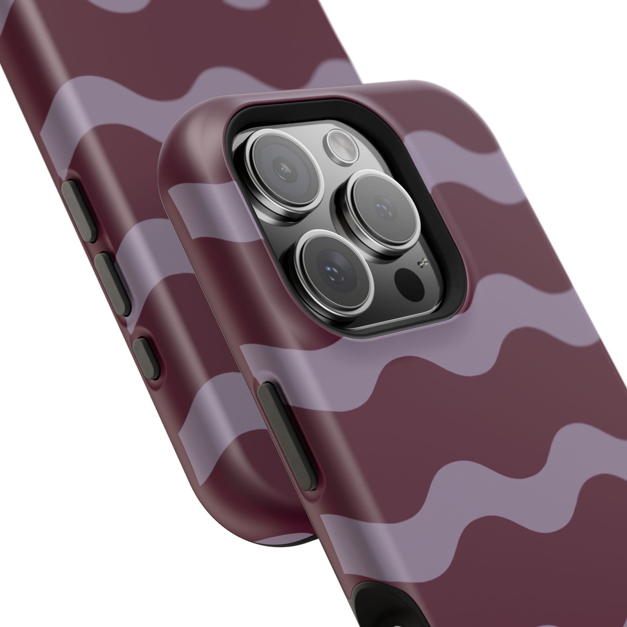 Burgundy Wave Pattern VOXY— Magnetic Impact-Resistant