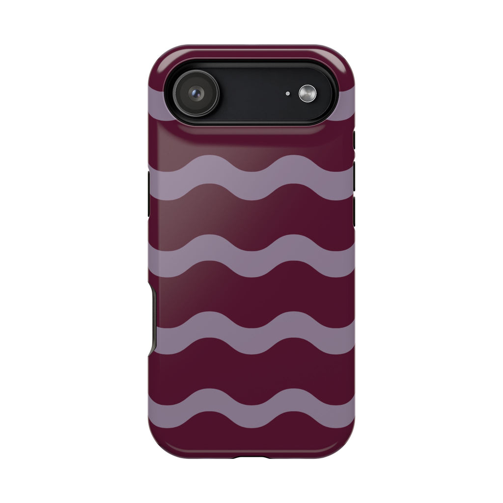 Burgundy Wave Pattern VOXY— Magnetic Impact-Resistant