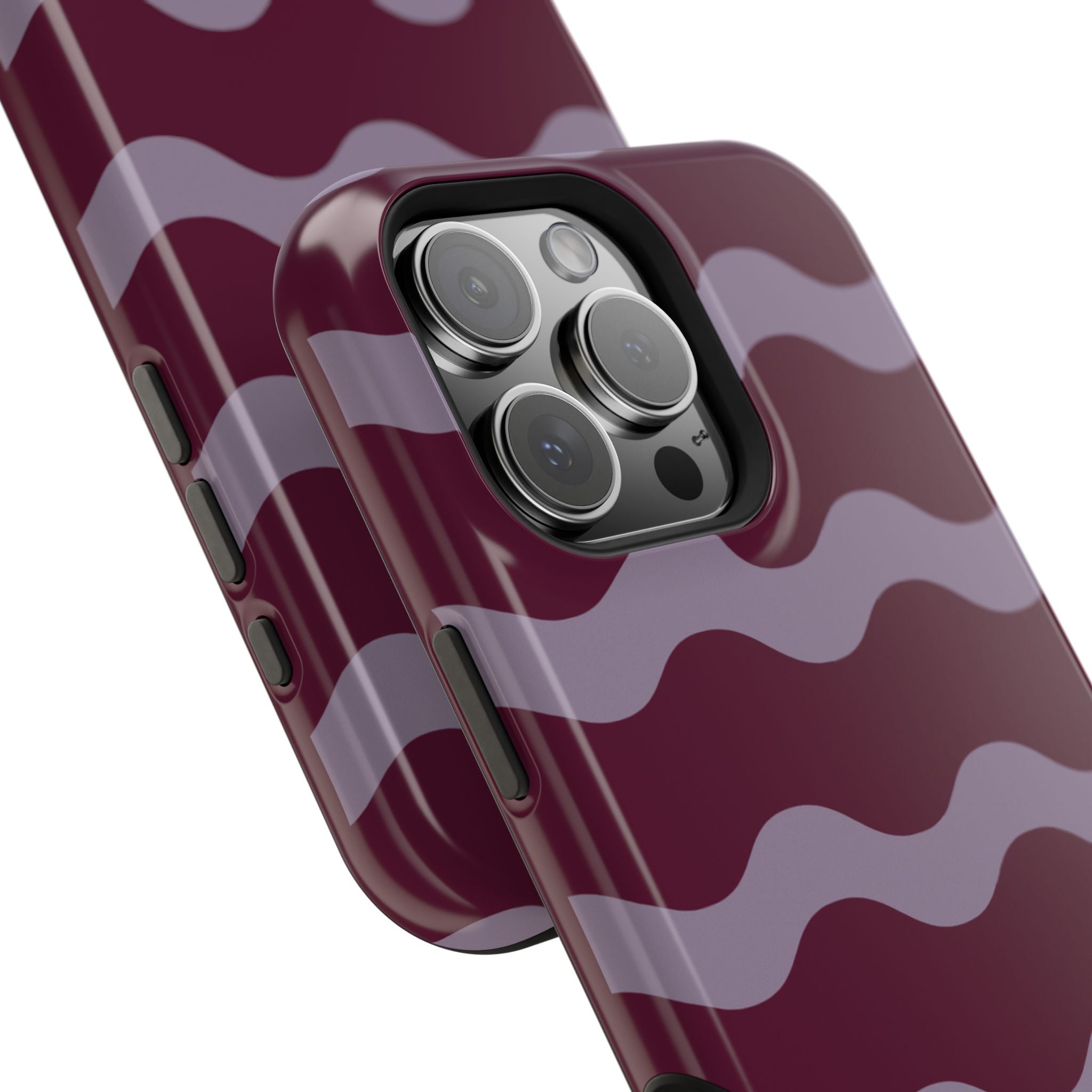 Burgundy Wave Pattern VOXY— Magnetic Impact-Resistant