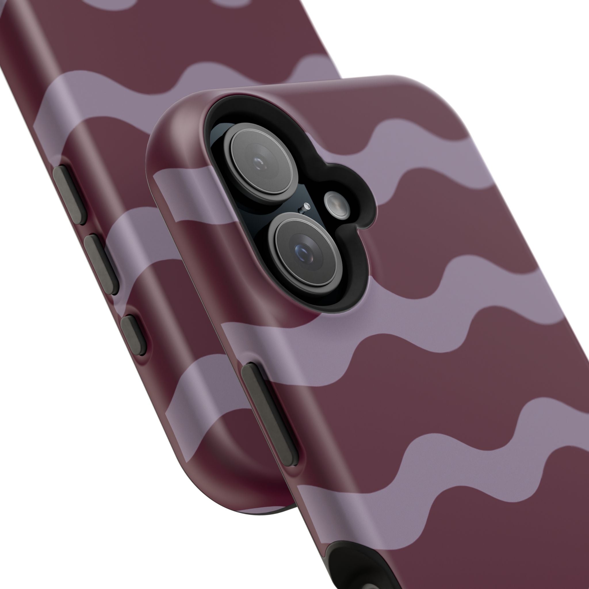 Burgundy Wave Pattern VOXY— Magnetic Impact-Resistant