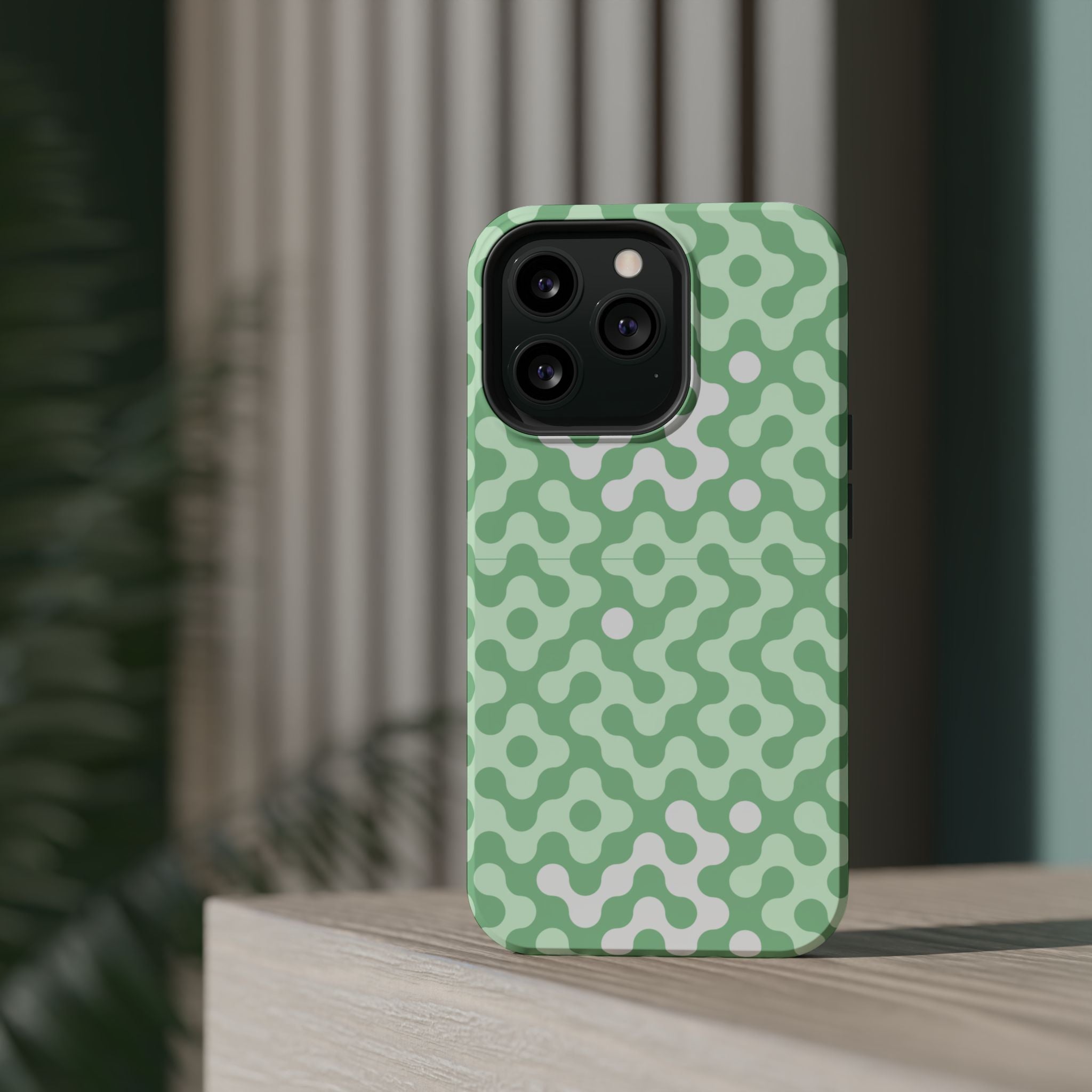 Mint Abstract Camouflage VOXY— Magnetic Impact-Resistant