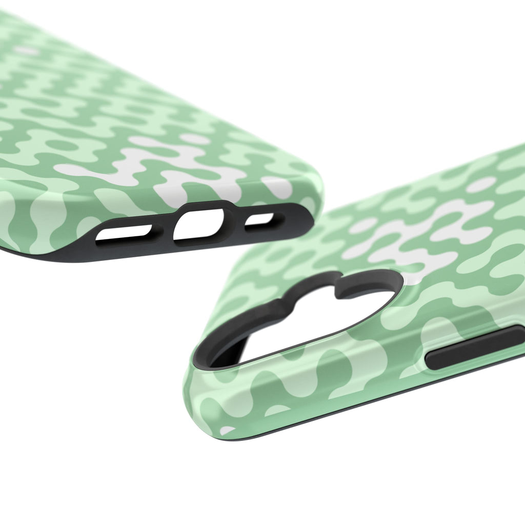 Mint Abstract Camouflage VOXY— Magnetic Impact-Resistant
