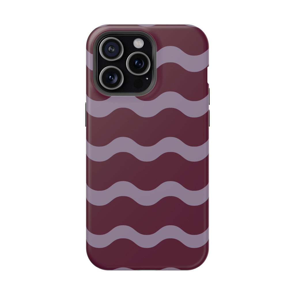 Burgundy Wave Pattern VOXY— Magnetic Impact-Resistant
