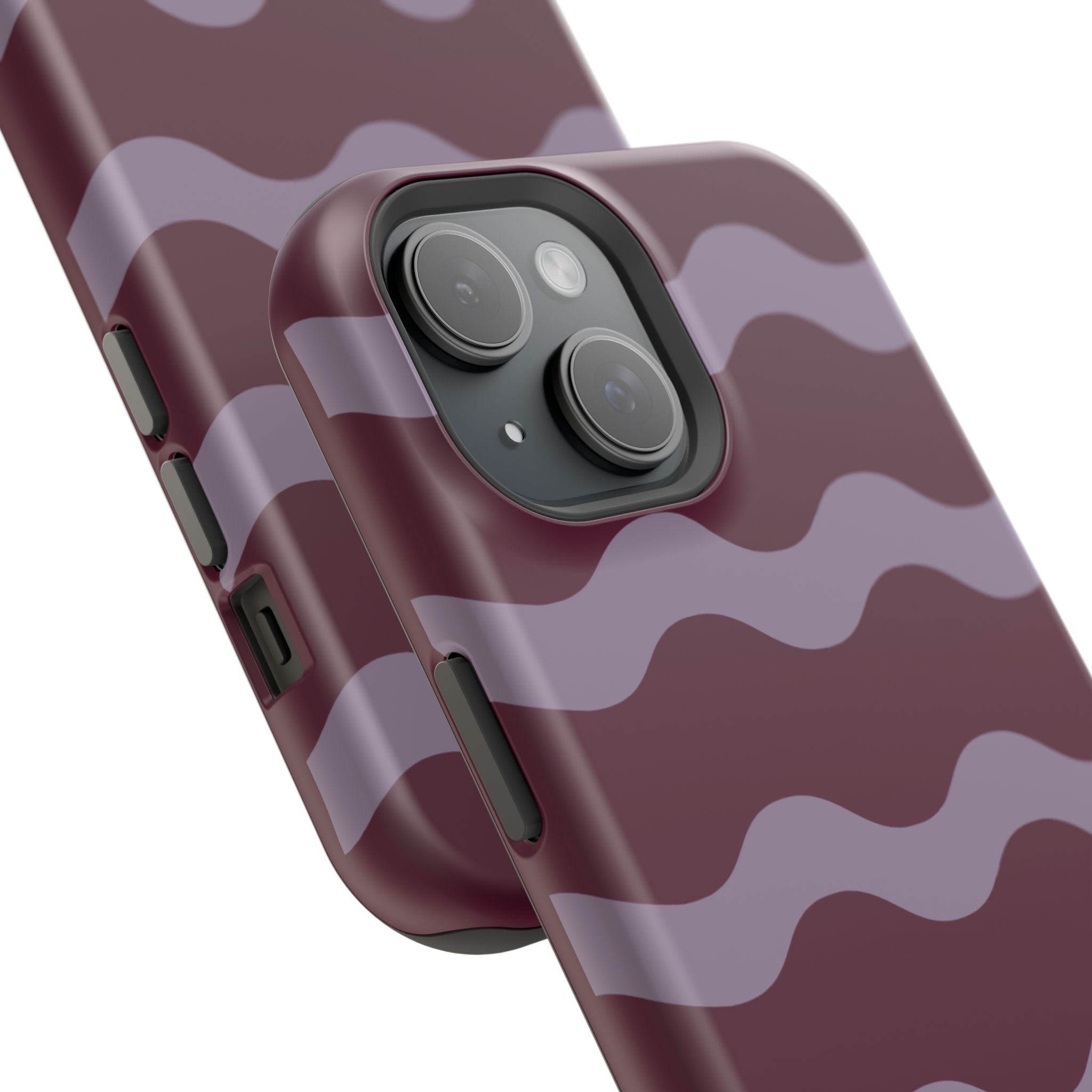 Burgundy Wave Pattern VOXY— Magnetic Impact-Resistant