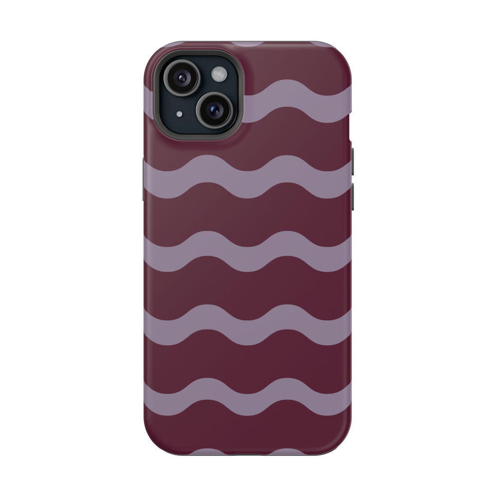 Burgundy Wave Pattern VOXY— Magnetic Impact-Resistant