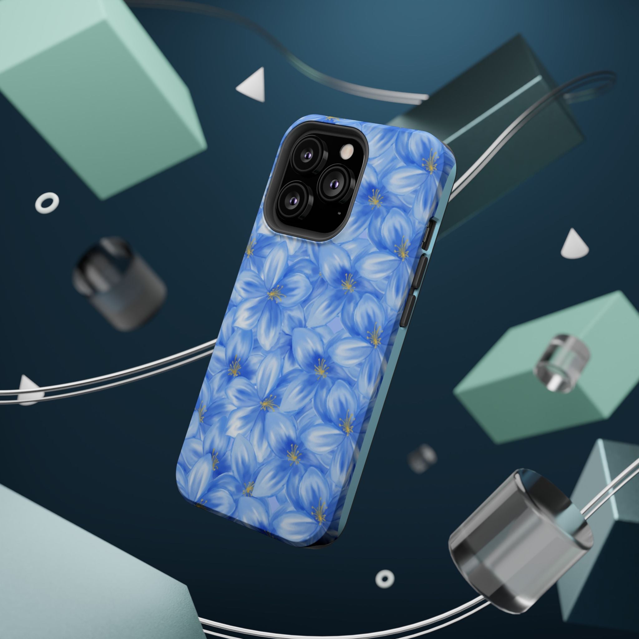 Blue Floral VOXY - Magnetic Impact-Resistant