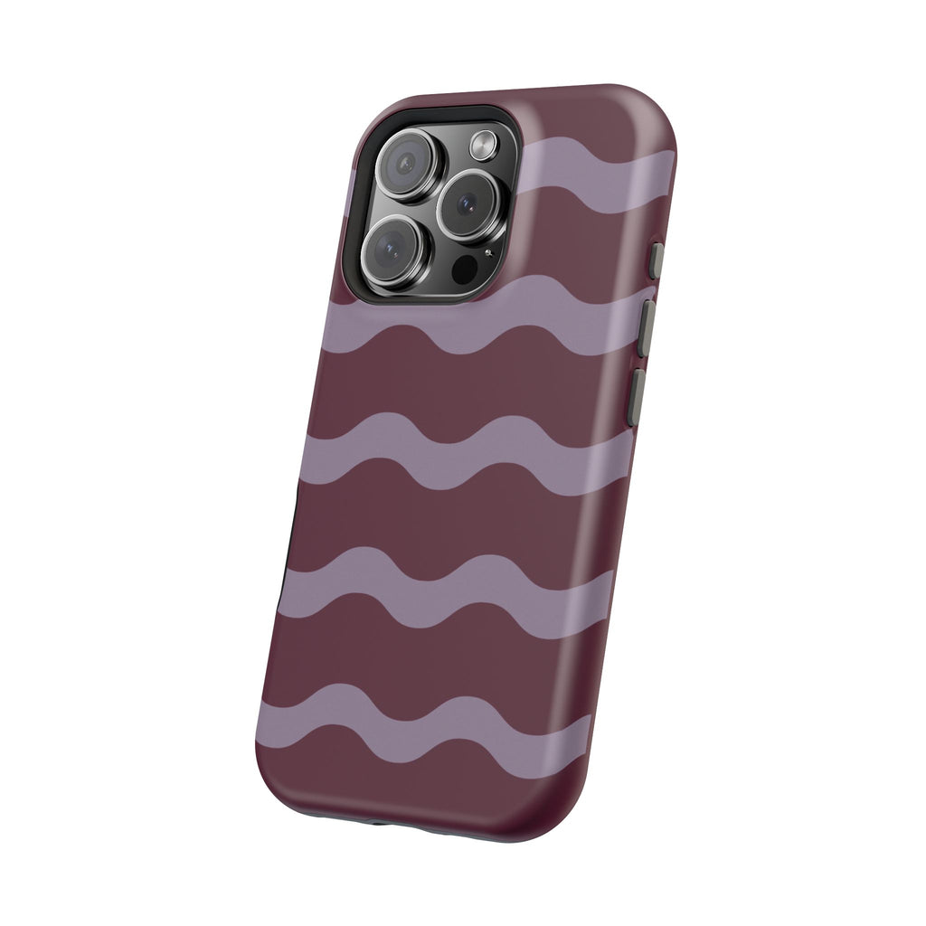 Burgundy Wave Pattern VOXY— Magnetic Impact-Resistant