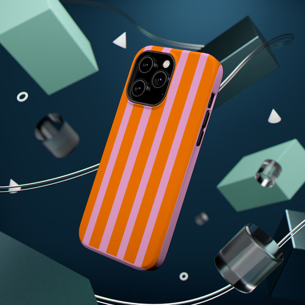 Orange & Pink Bold Stripe VOXY - Magnetic Impact-Resistant