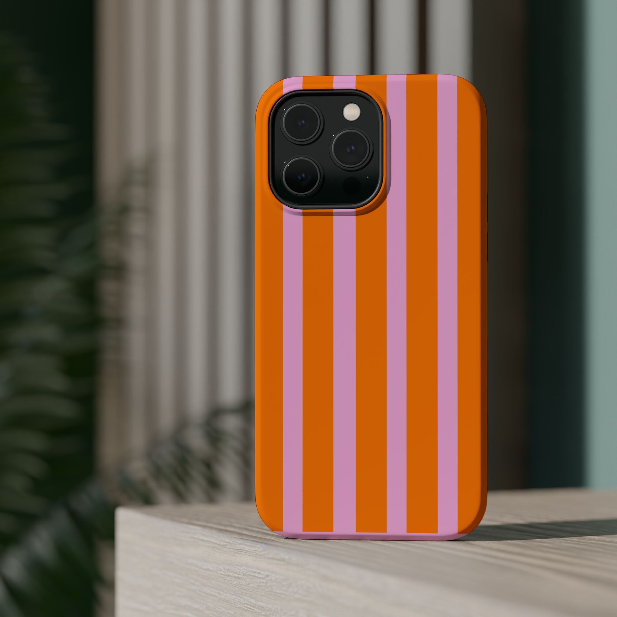 Orange & Pink Bold Stripe VOXY - Magnetic Impact-Resistant