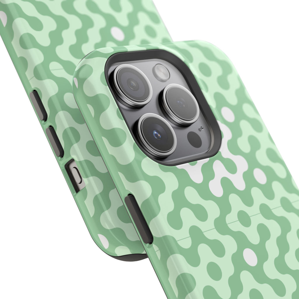 Mint Abstract Camouflage VOXY— Magnetic Impact-Resistant
