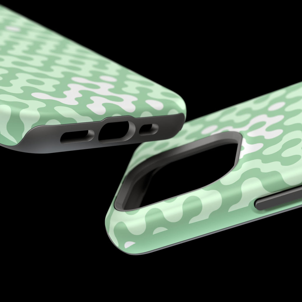 Mint Abstract Camouflage VOXY— Magnetic Impact-Resistant