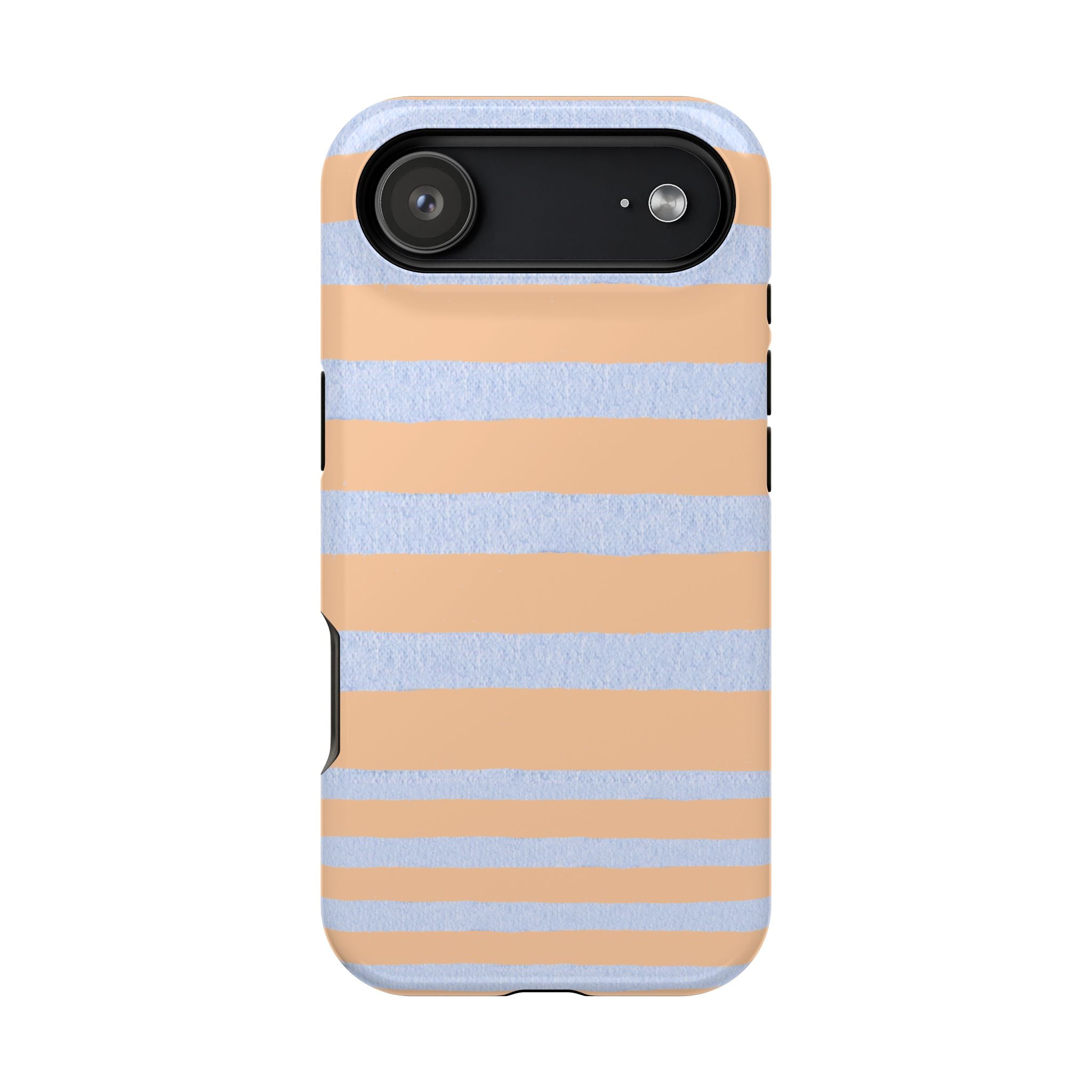 Striped Pastel Peach & Sky Blue Magnetic Impact Phone VOXY