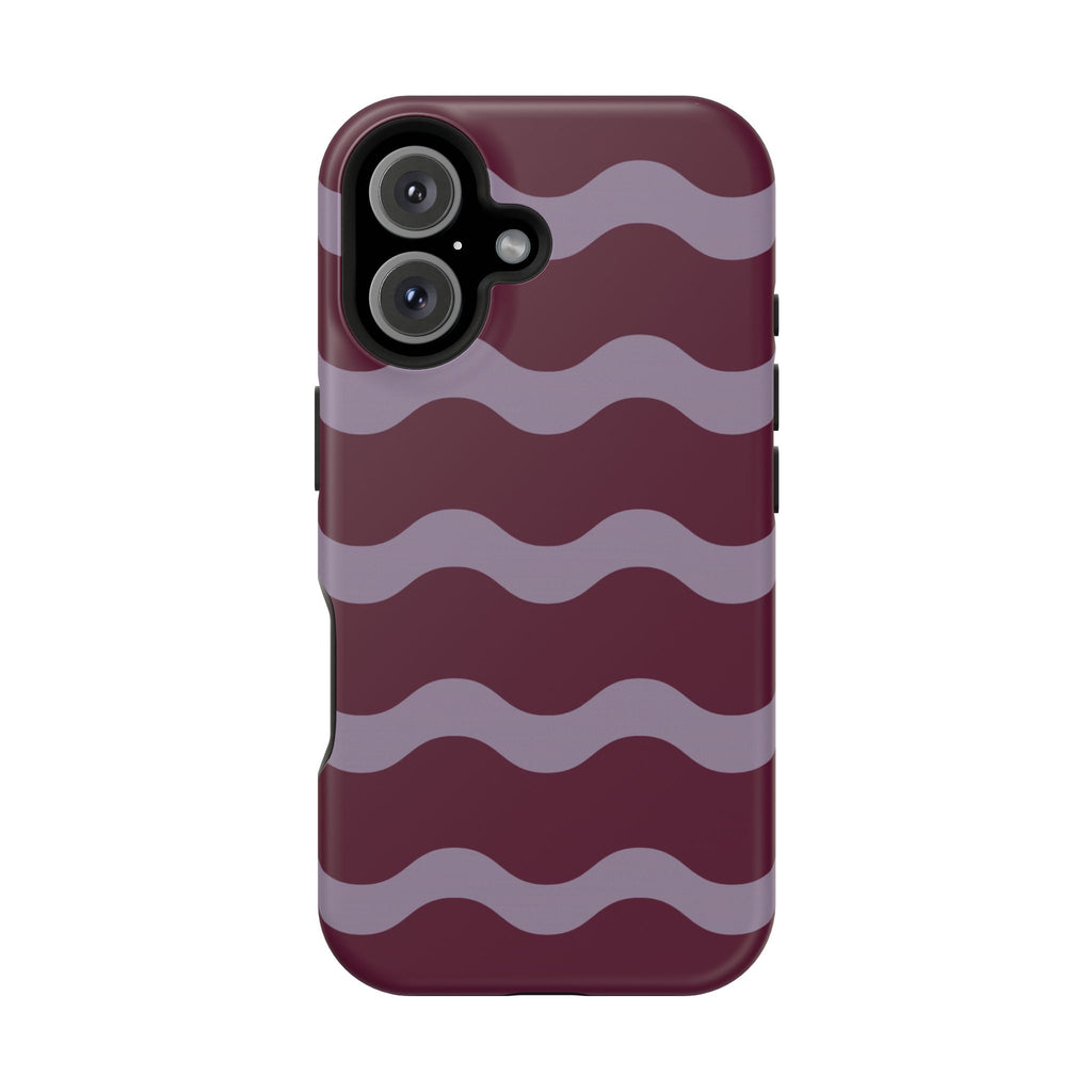 Burgundy Wave Pattern VOXY— Magnetic Impact-Resistant