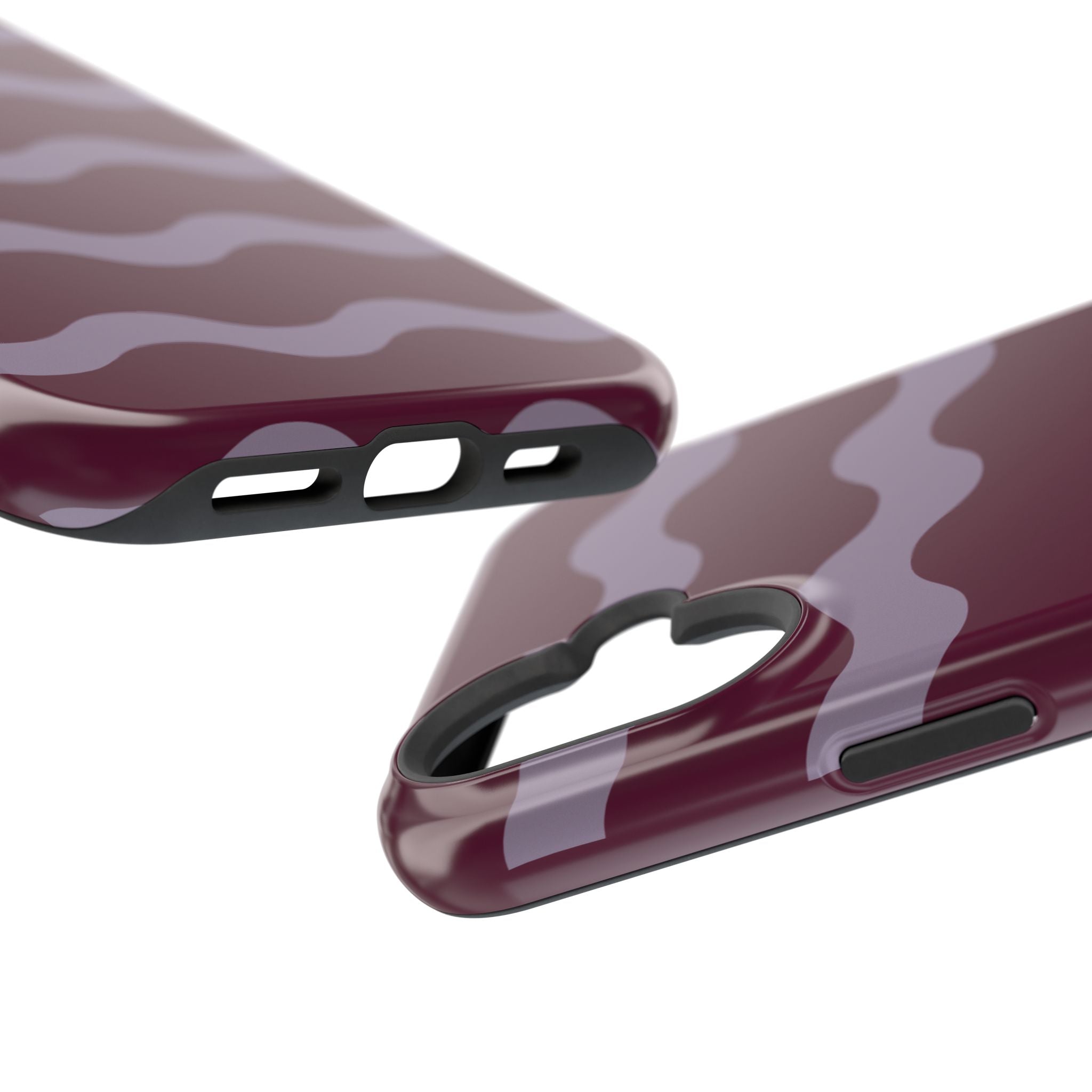 Burgundy Wave Pattern VOXY— Magnetic Impact-Resistant