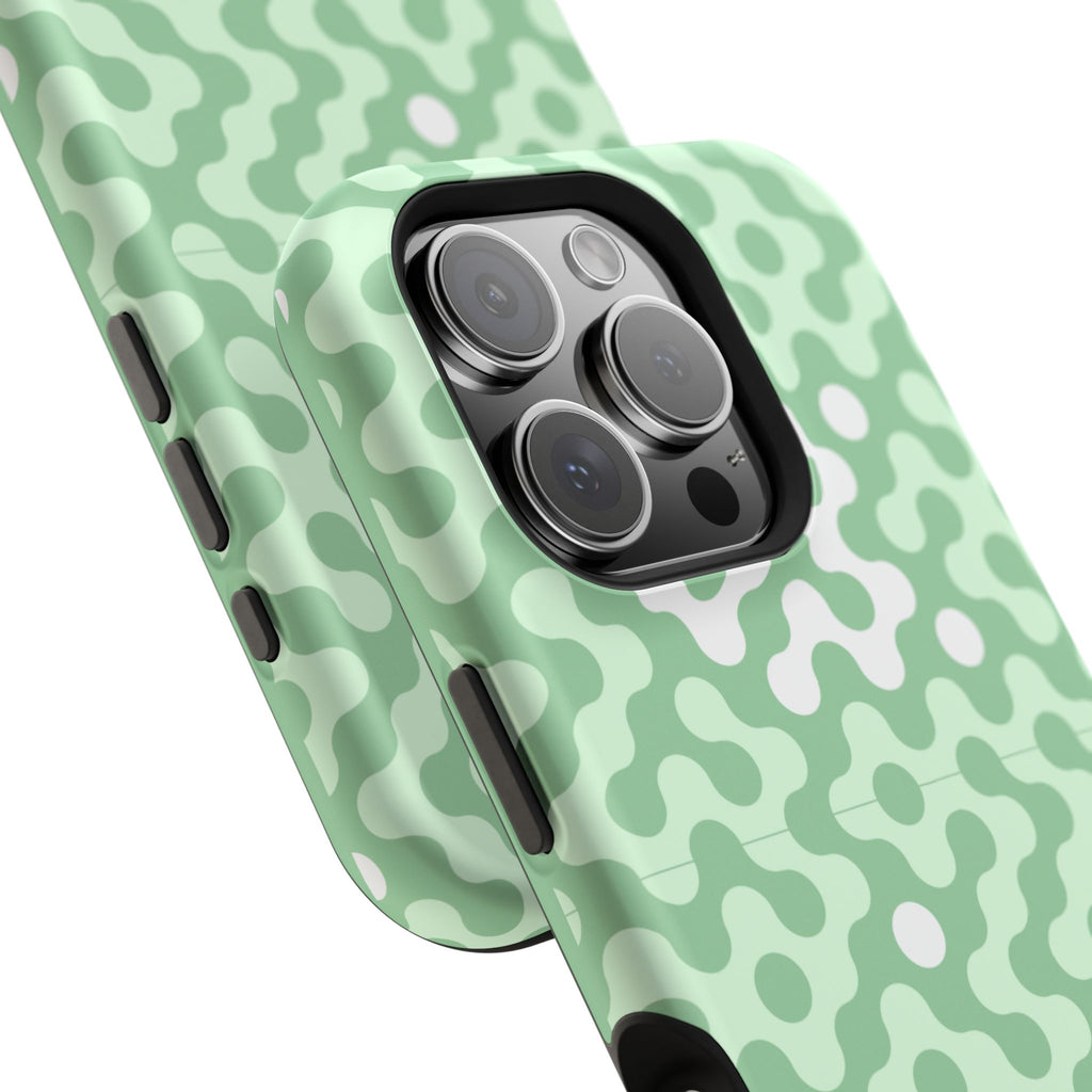 Mint Abstract Camouflage VOXY— Magnetic Impact-Resistant