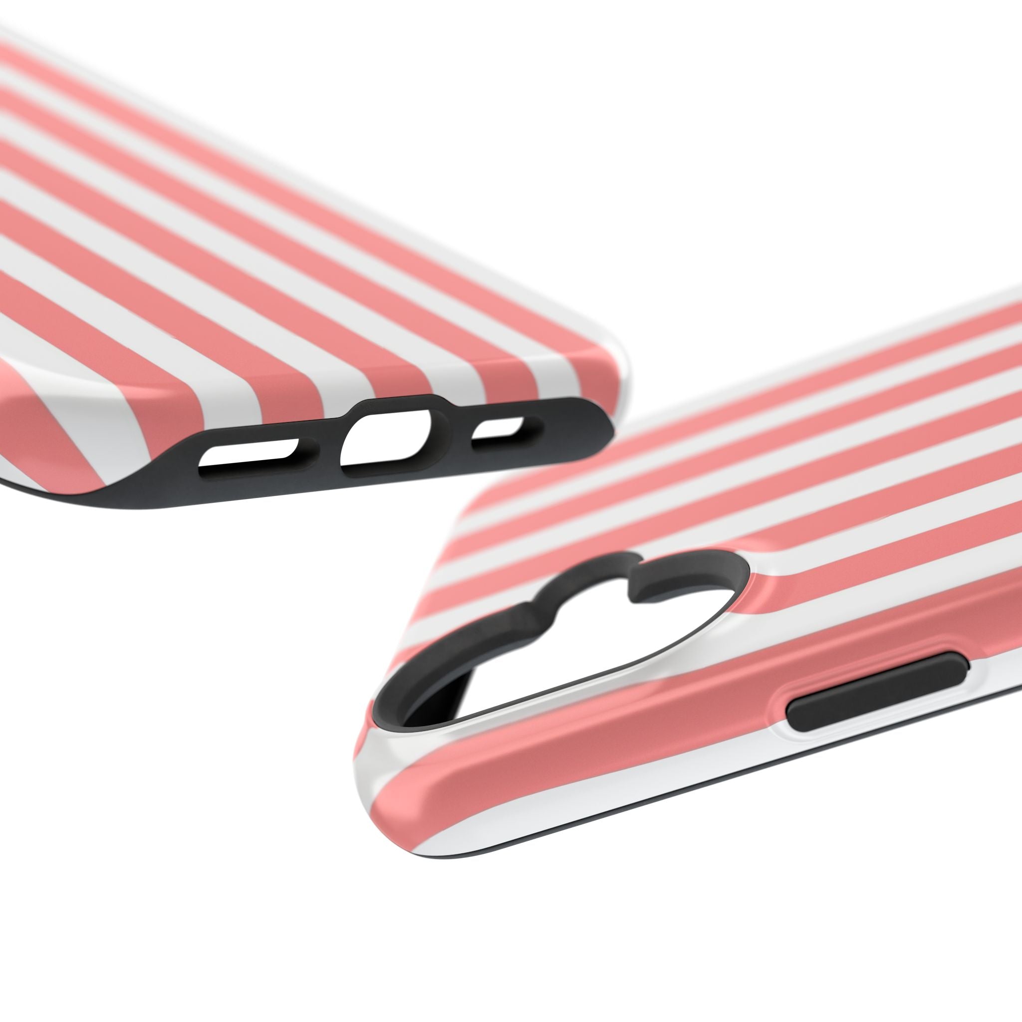 Pink & White Vertical Stripe VOXY — Magnetic Impact-Resistant