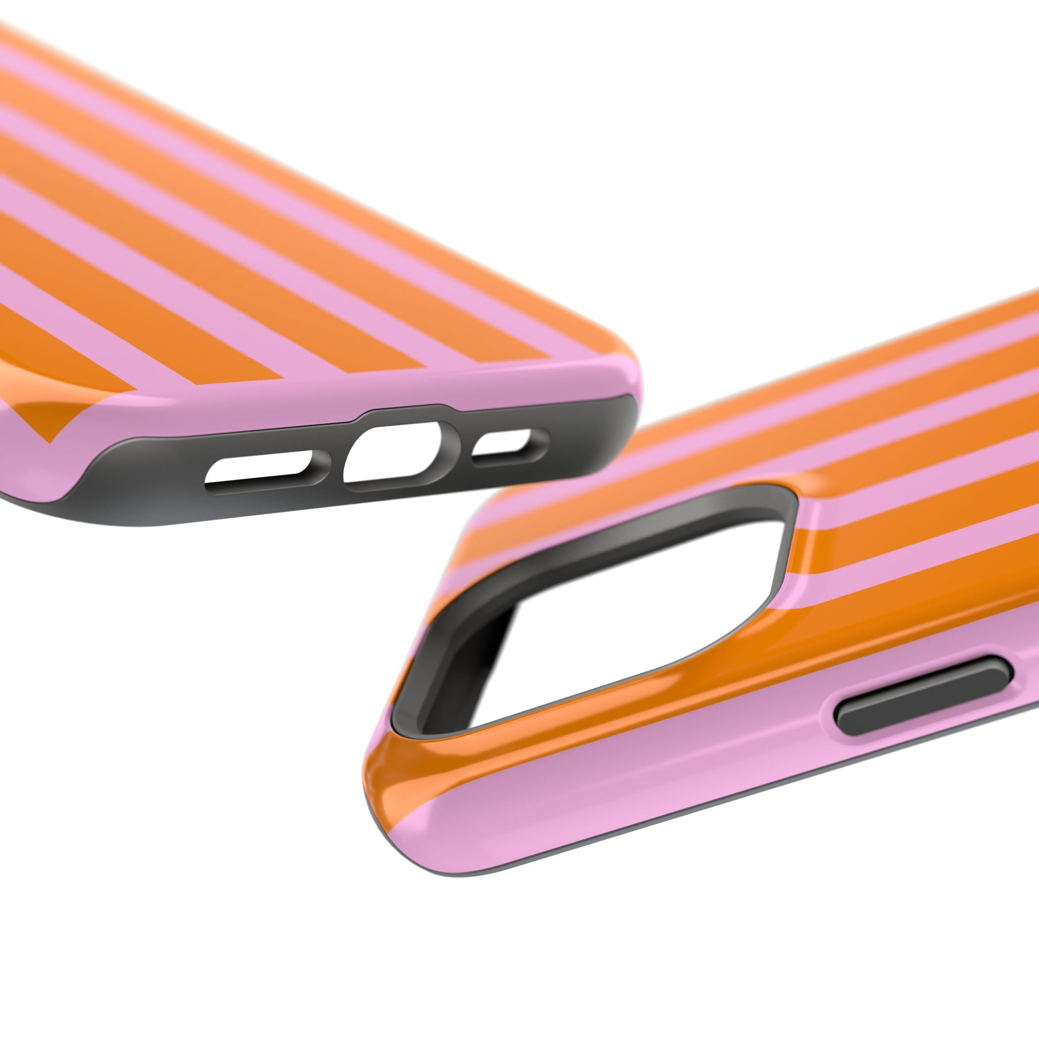 Orange & Pink Bold Stripe VOXY - Magnetic Impact-Resistant