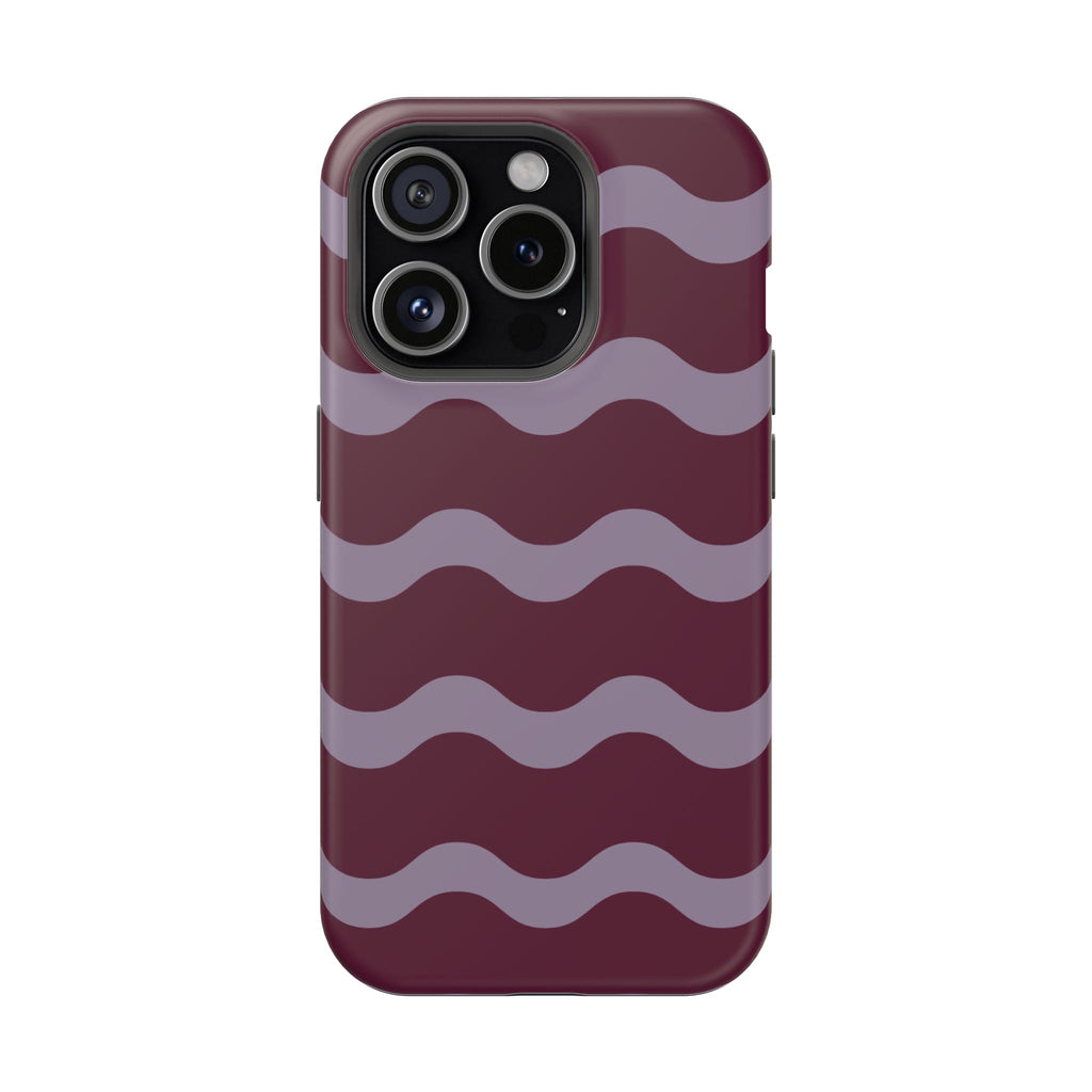 Burgundy Wave Pattern VOXY— Magnetic Impact-Resistant