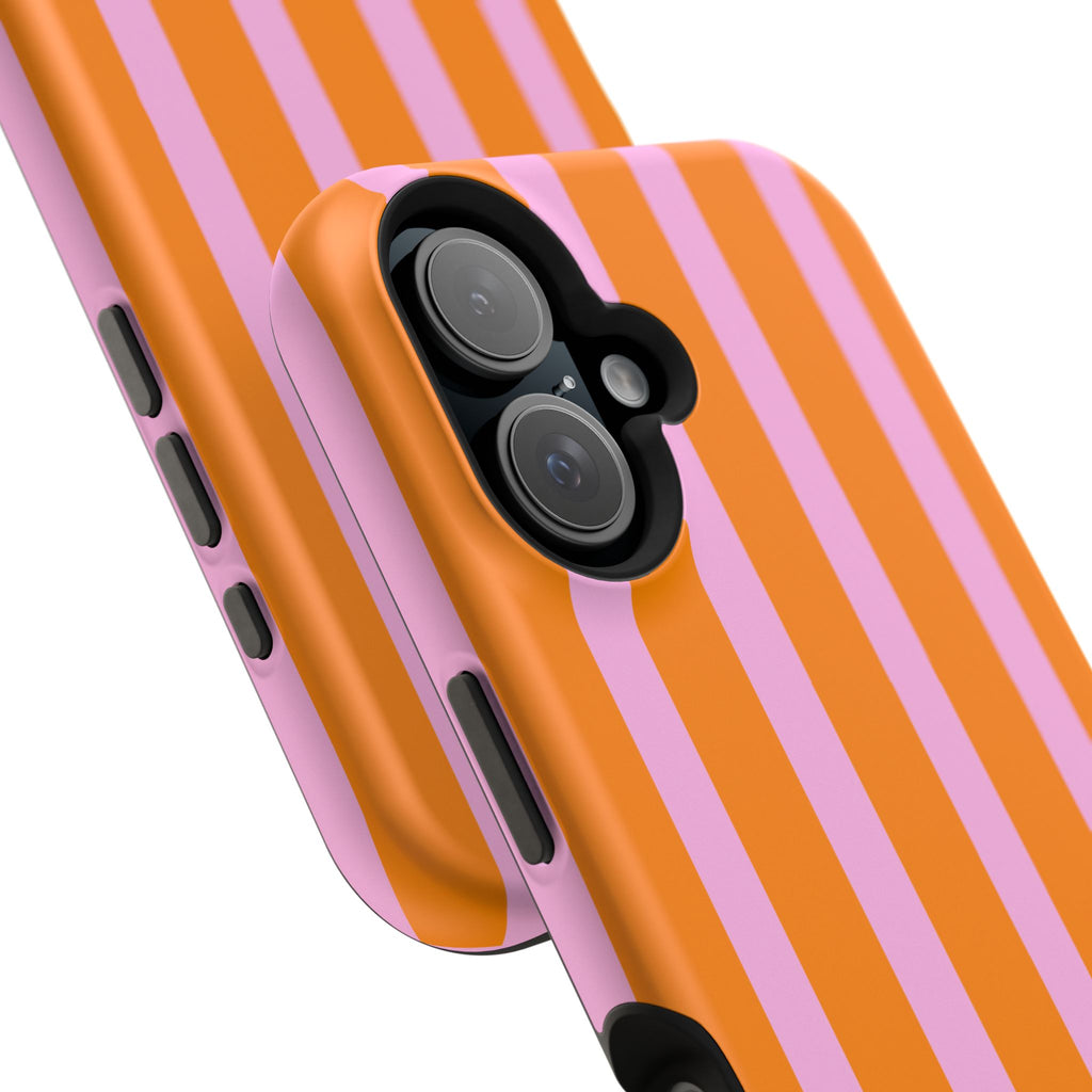 Orange & Pink Bold Stripe VOXY - Magnetic Impact-Resistant