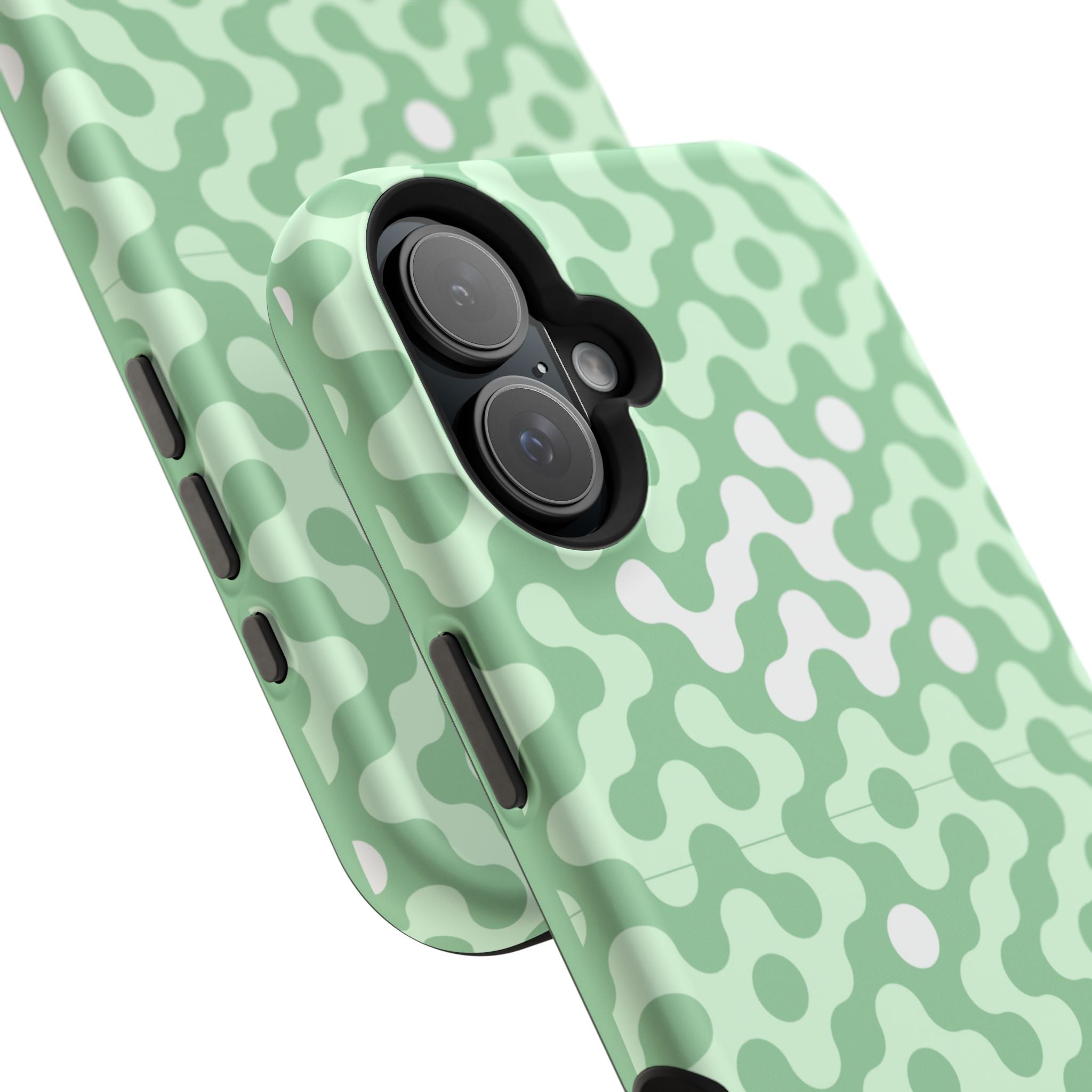 Mint Abstract Camouflage VOXY— Magnetic Impact-Resistant