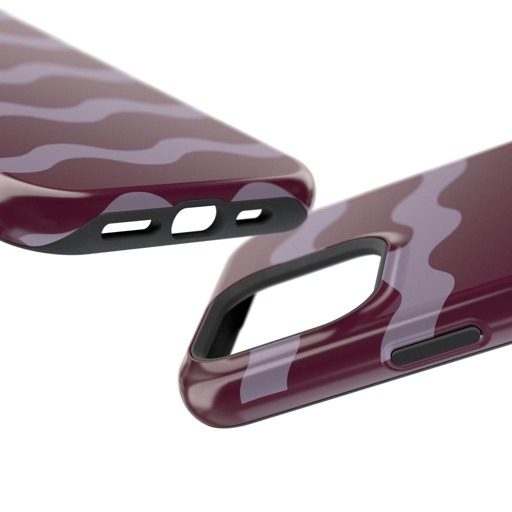 Burgundy Wave Pattern VOXY— Magnetic Impact-Resistant