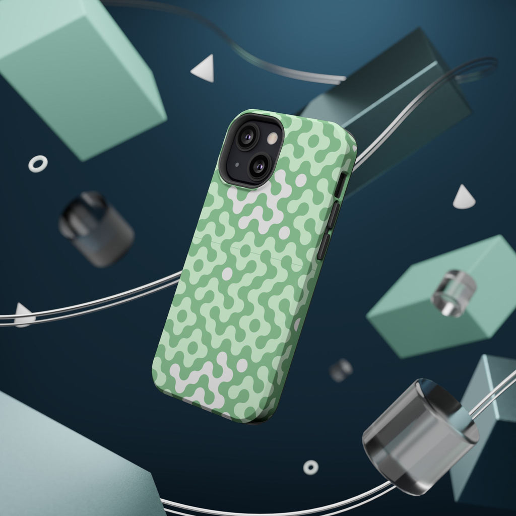 Mint Abstract Camouflage VOXY— Magnetic Impact-Resistant