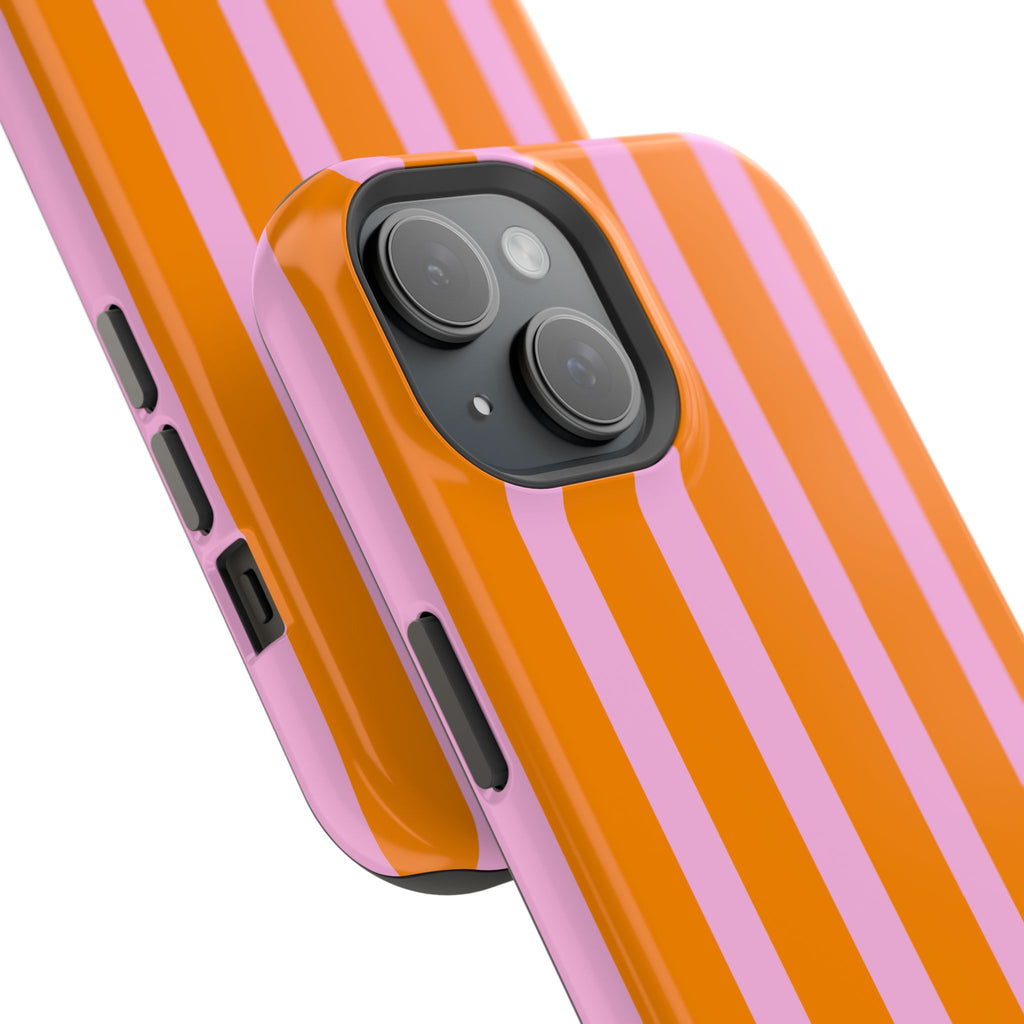 Orange & Pink Bold Stripe VOXY - Magnetic Impact-Resistant