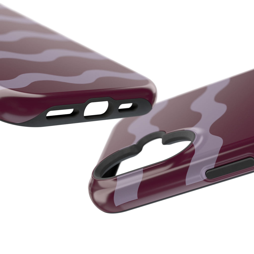 Burgundy Wave Pattern VOXY— Magnetic Impact-Resistant