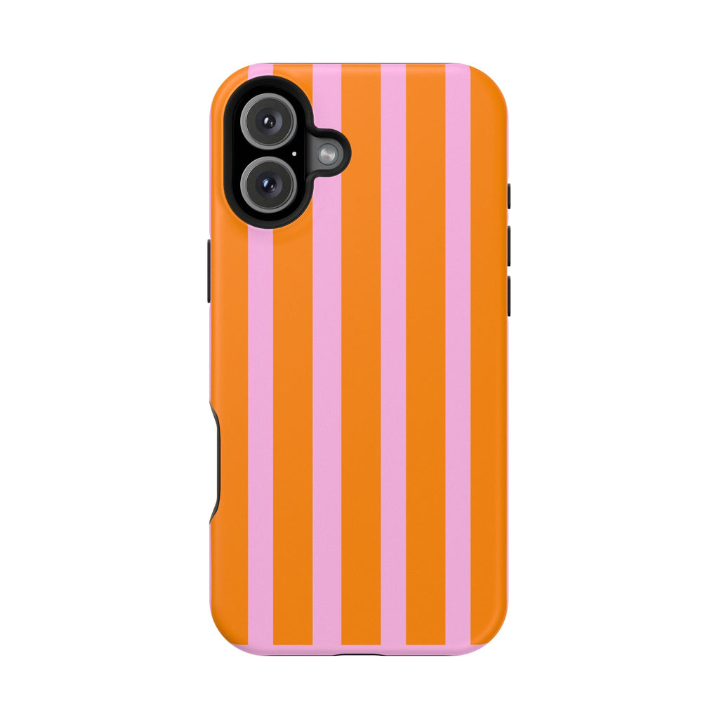 Orange & Pink Bold Stripe VOXY - Magnetic Impact-Resistant