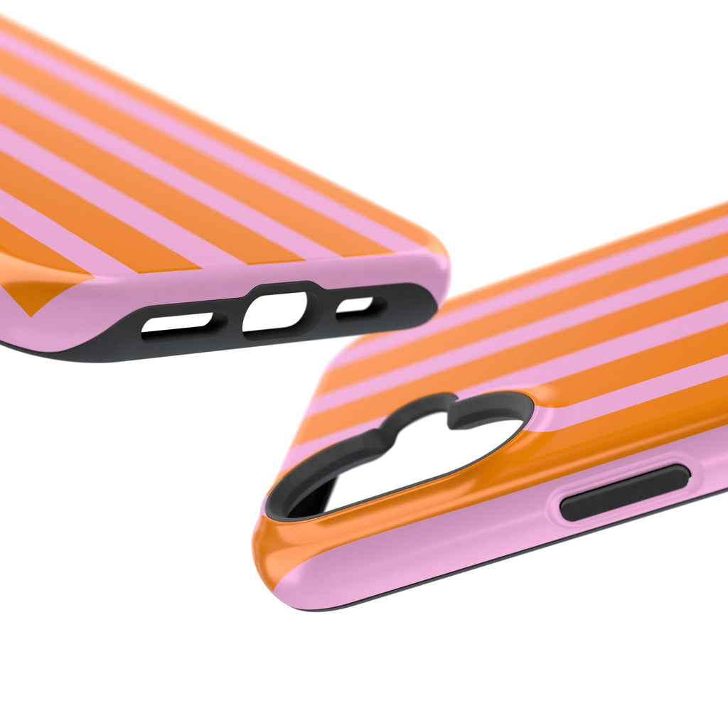 Orange & Pink Bold Stripe VOXY - Magnetic Impact-Resistant