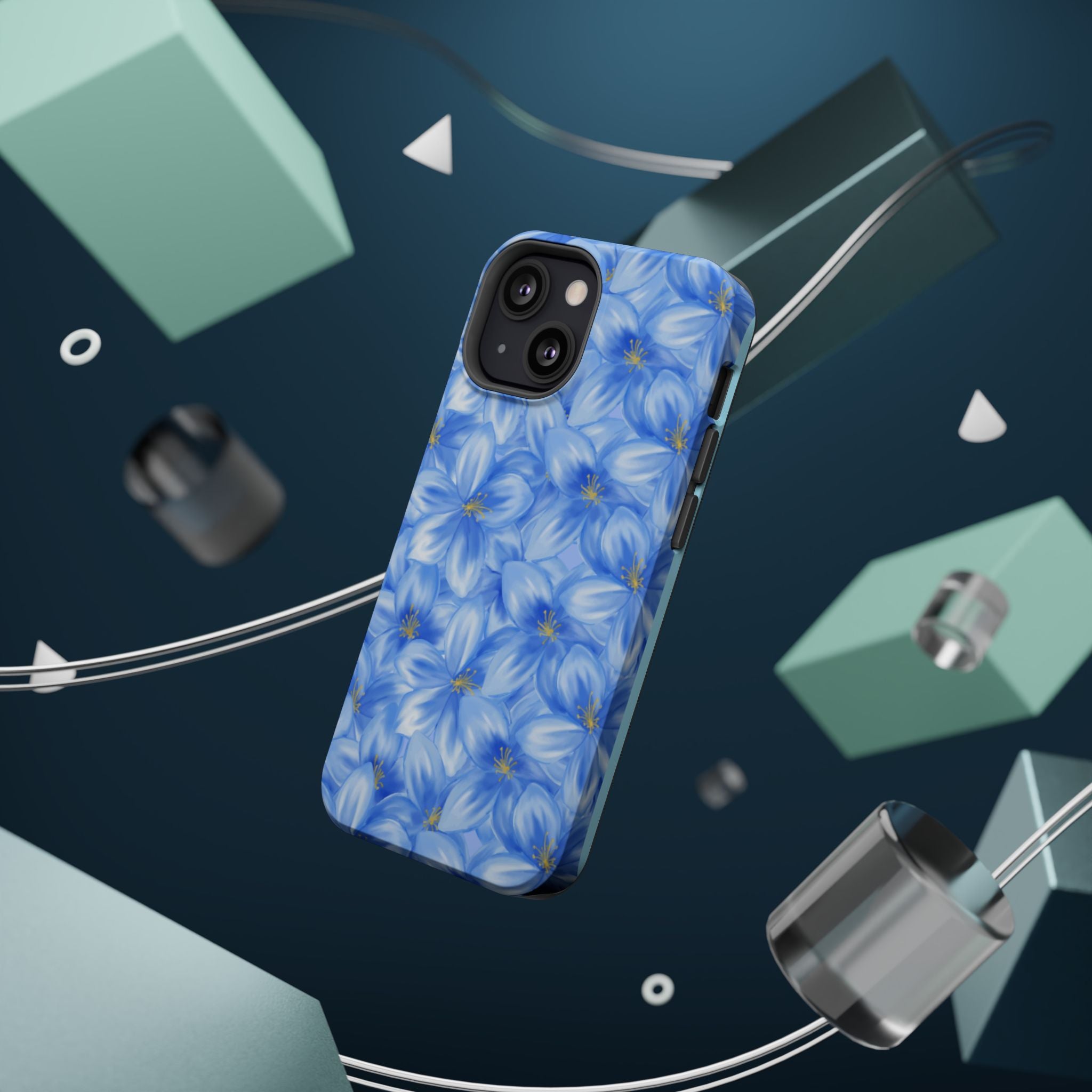 Blue Floral VOXY - Magnetic Impact-Resistant