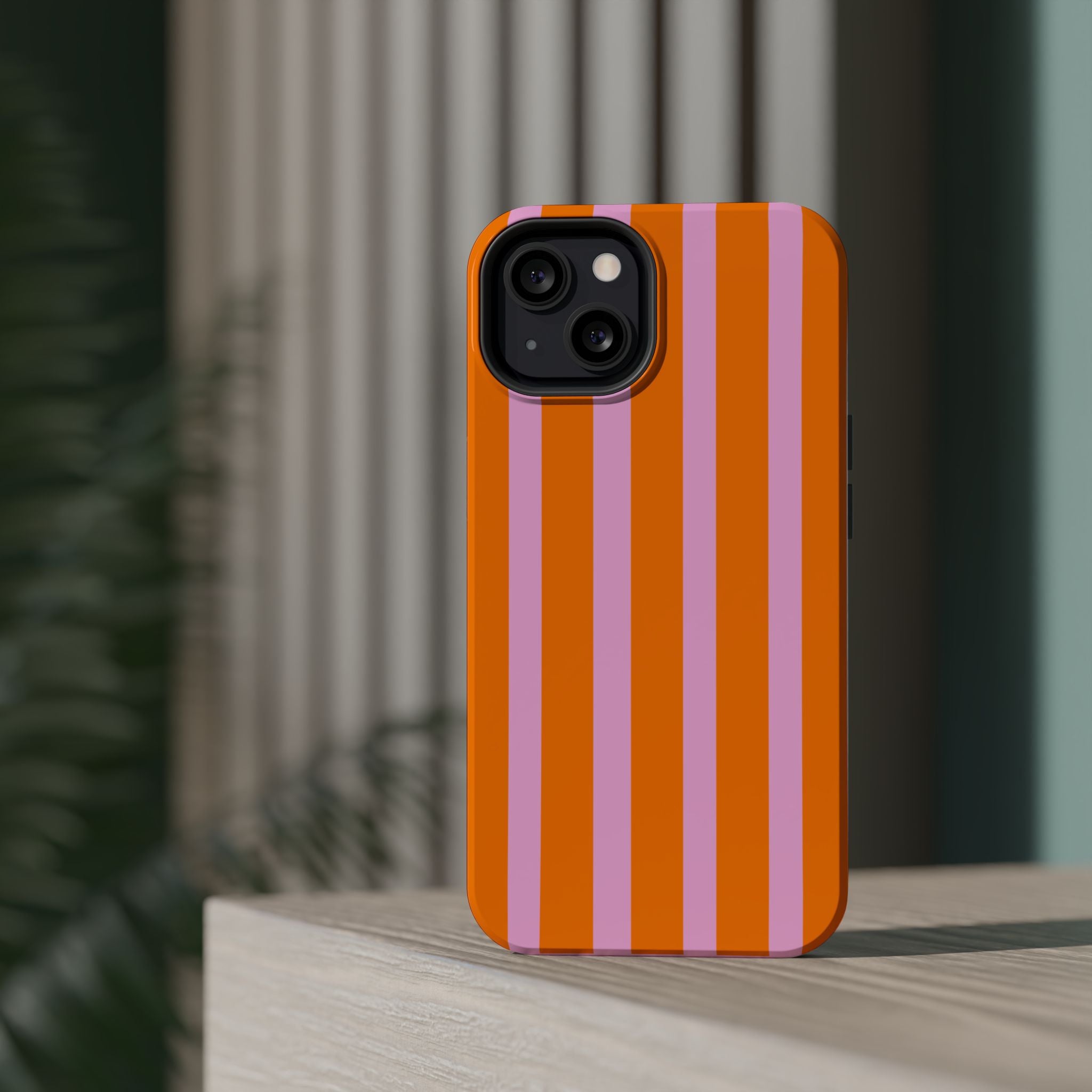 Orange & Pink Bold Stripe VOXY - Magnetic Impact-Resistant