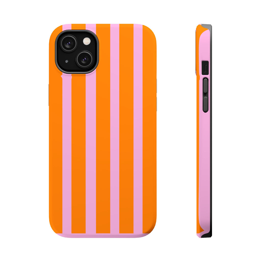 Orange & Pink Bold Stripe VOXY - Magnetic Impact-Resistant