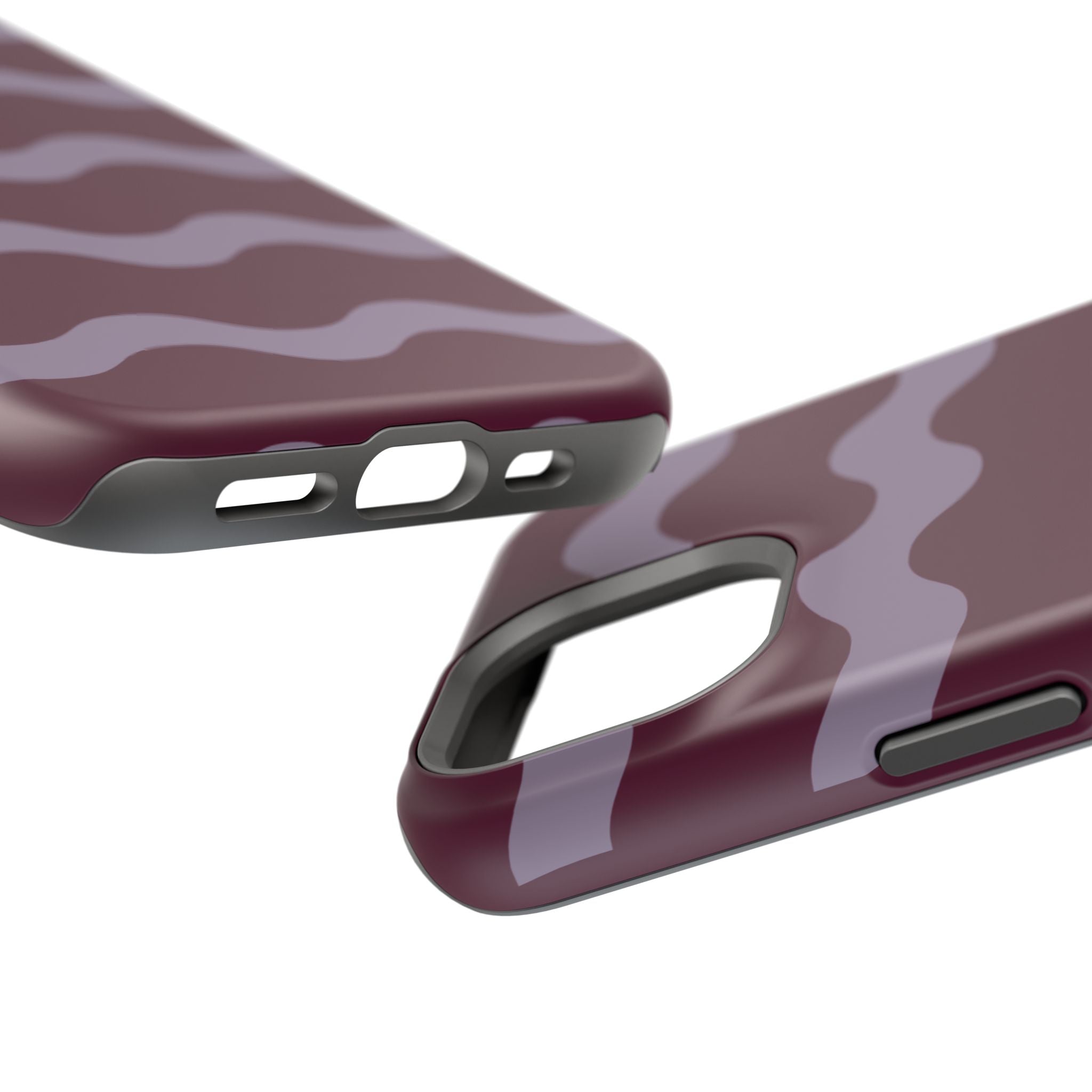 Burgundy Wave Pattern VOXY— Magnetic Impact-Resistant