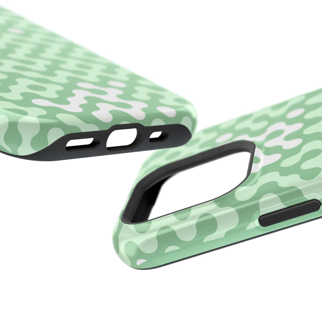 Mint Abstract Camouflage VOXY— Magnetic Impact-Resistant