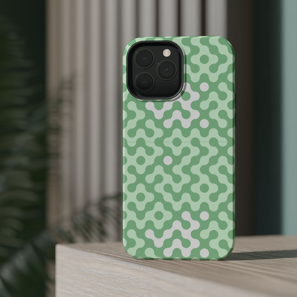 Mint Abstract Camouflage VOXY— Magnetic Impact-Resistant