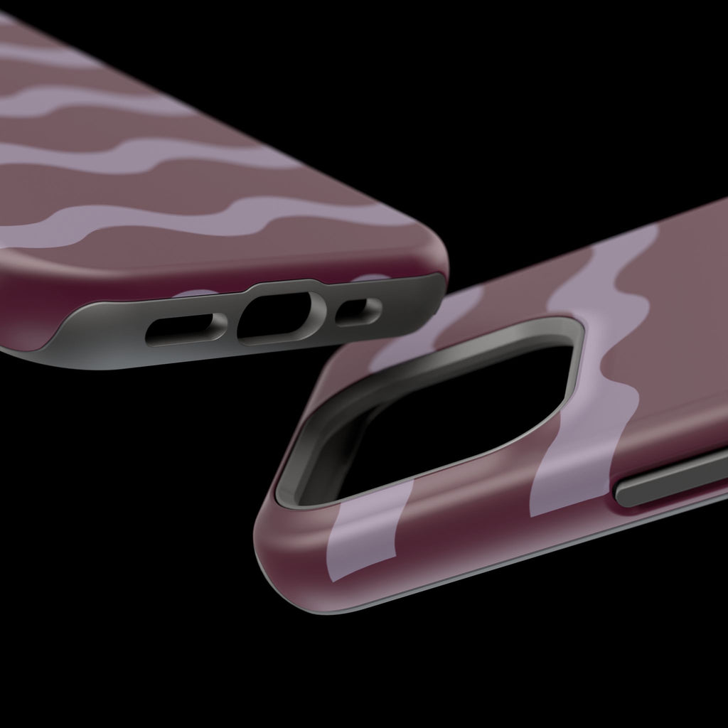 Burgundy Wave Pattern VOXY— Magnetic Impact-Resistant