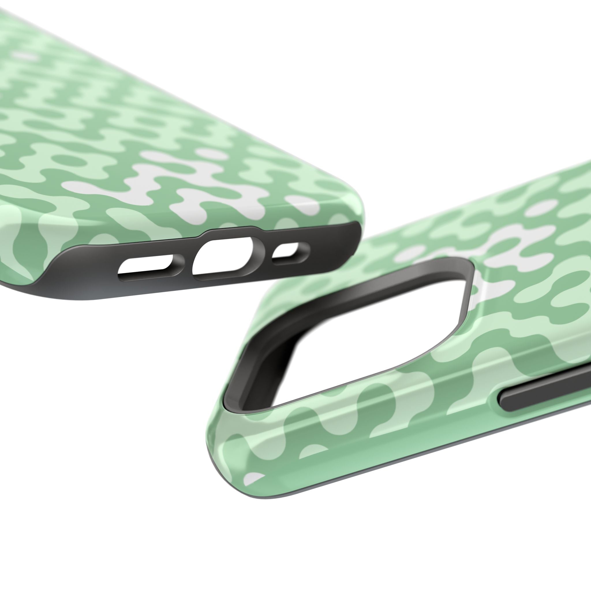 Mint Abstract Camouflage VOXY— Magnetic Impact-Resistant