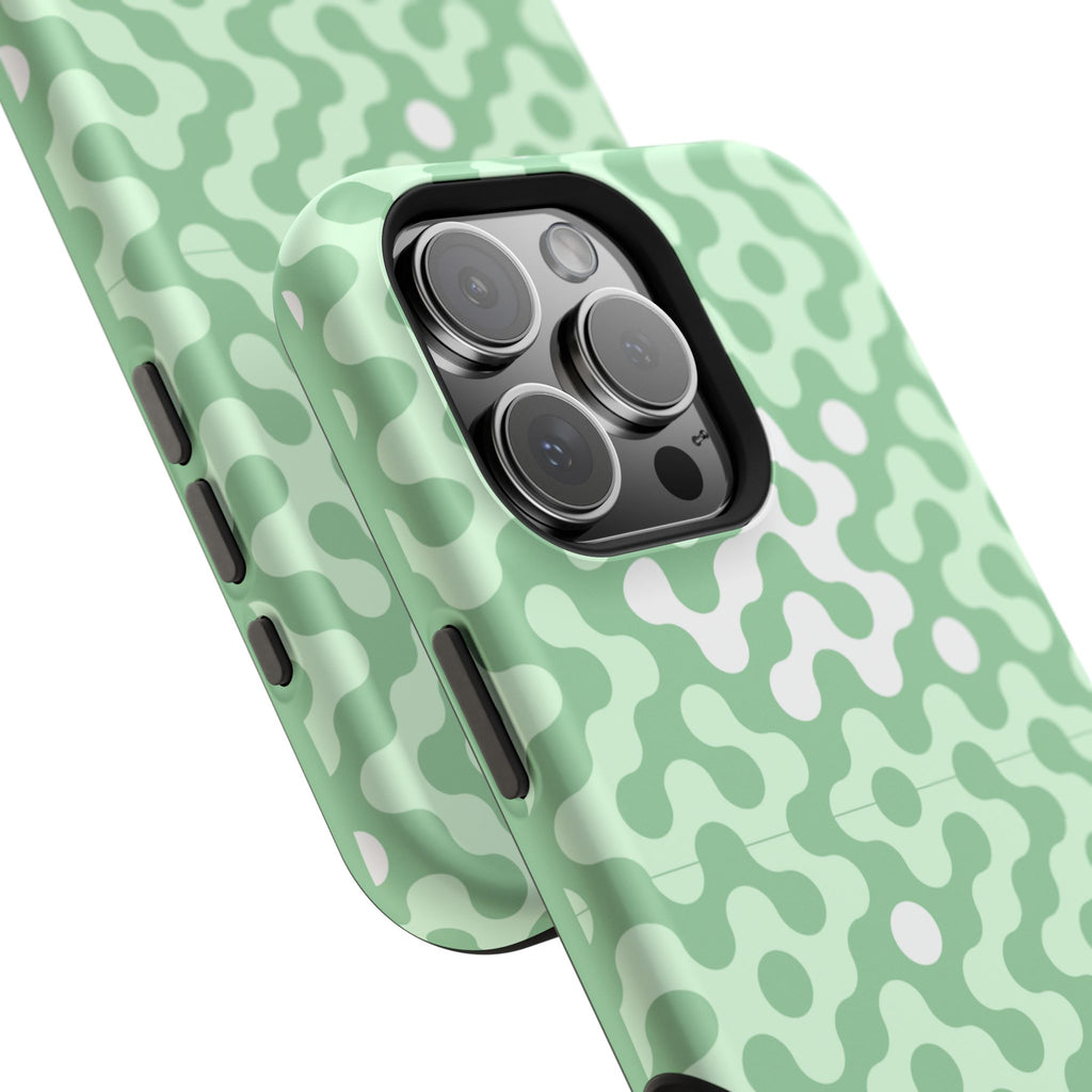 Mint Abstract Camouflage VOXY— Magnetic Impact-Resistant