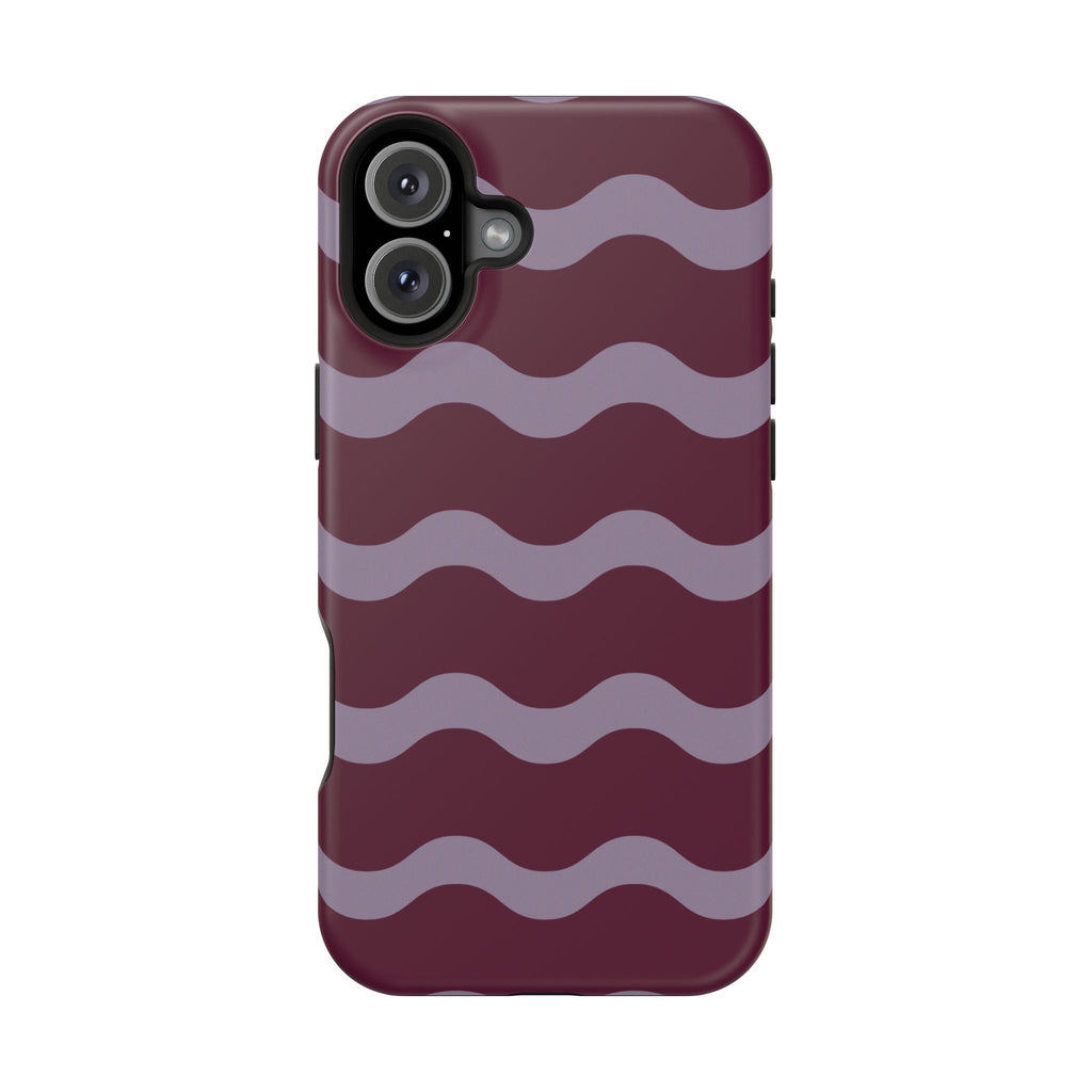Burgundy Wave Pattern VOXY— Magnetic Impact-Resistant