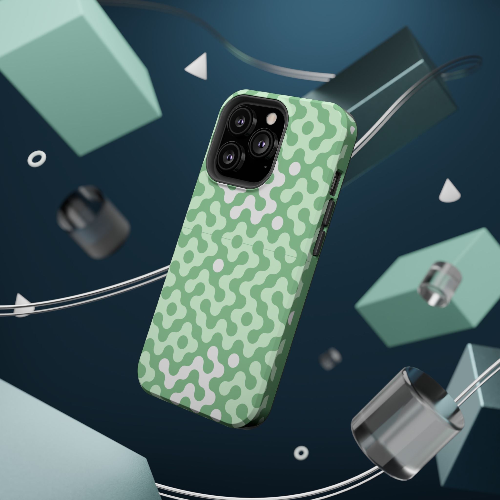 Mint Abstract Camouflage VOXY— Magnetic Impact-Resistant