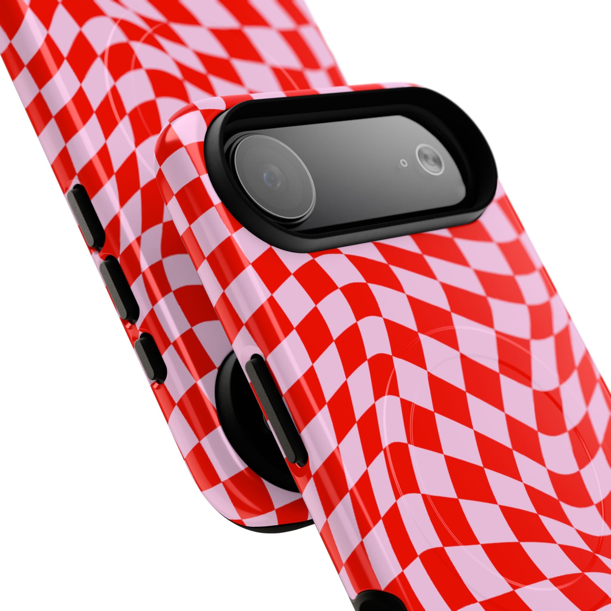Red Distorted Checkerboard VOXY — Tough Magnetic
