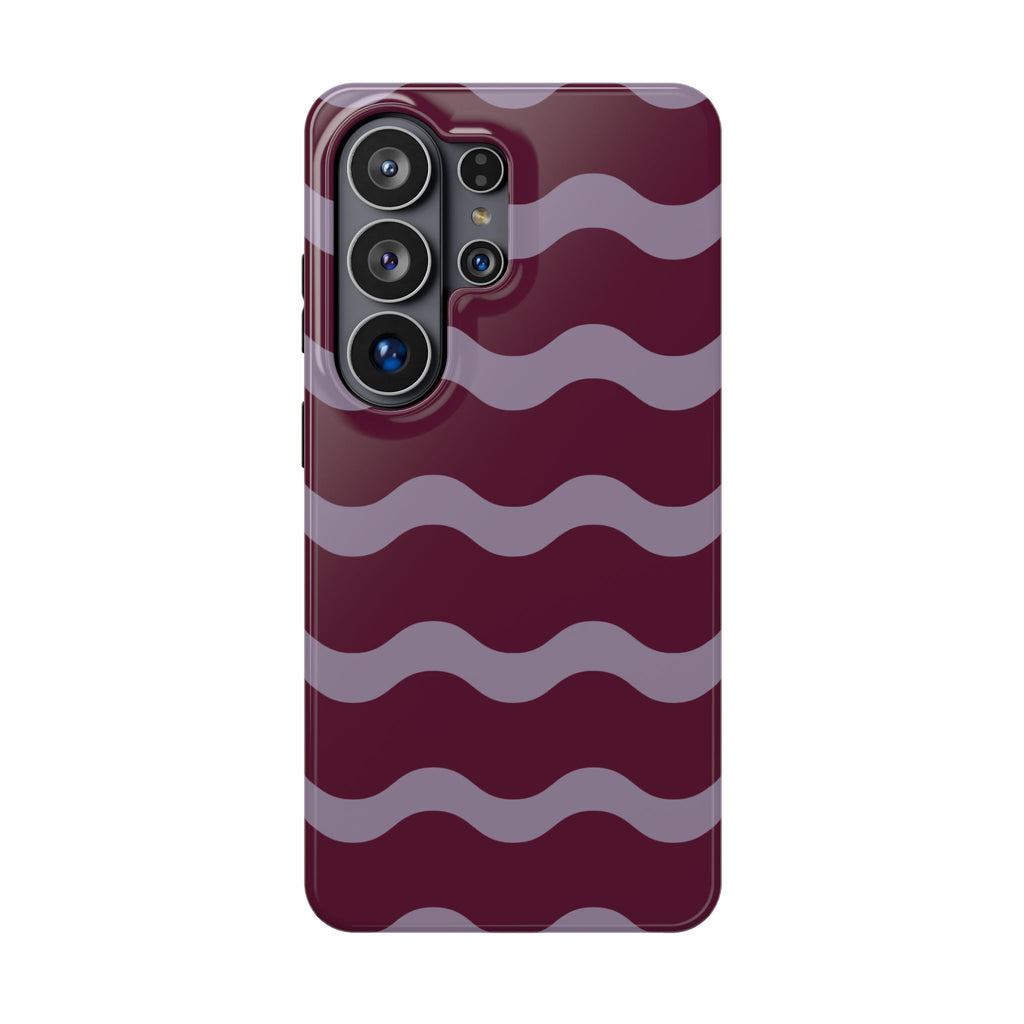 Burgundy Wave Pattern VOXY— Magnetic Impact-Resistant