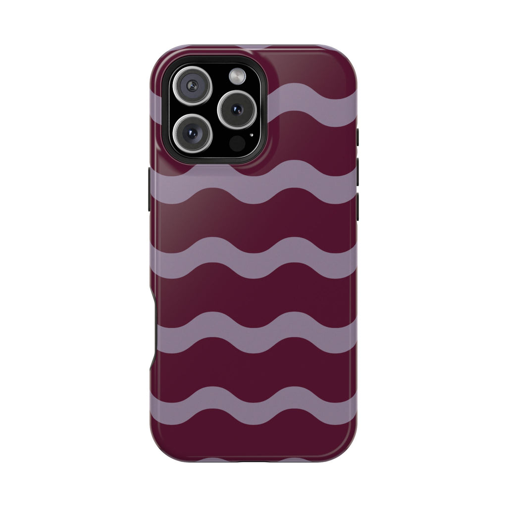 Burgundy Wave Pattern VOXY— Magnetic Impact-Resistant