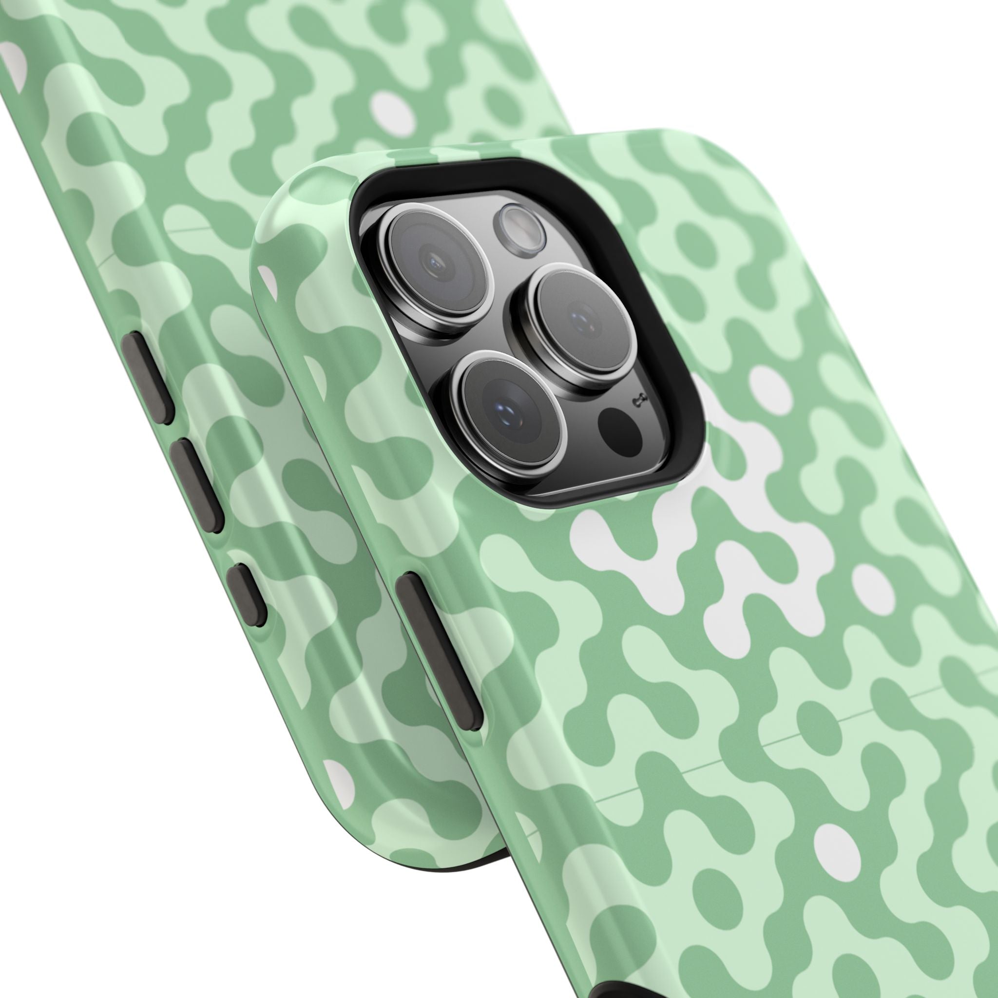 Mint Abstract Camouflage VOXY— Magnetic Impact-Resistant