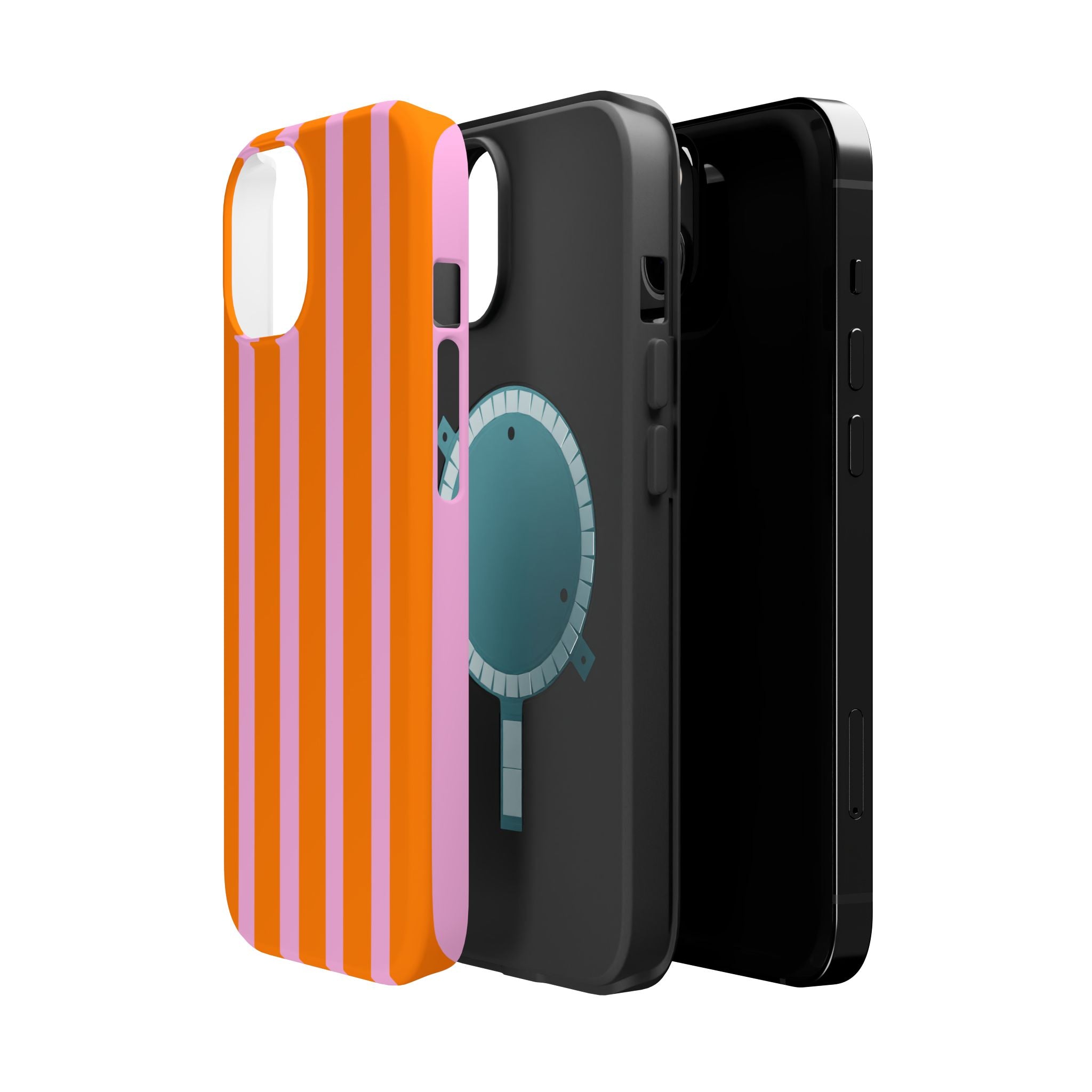 Orange & Pink Bold Stripe VOXY - Magnetic Impact-Resistant